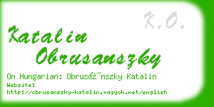 katalin obrusanszky business card